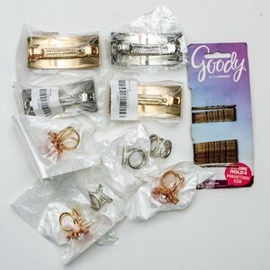 Lot of New 6 Scarf‎ Rings + 4 barrettes